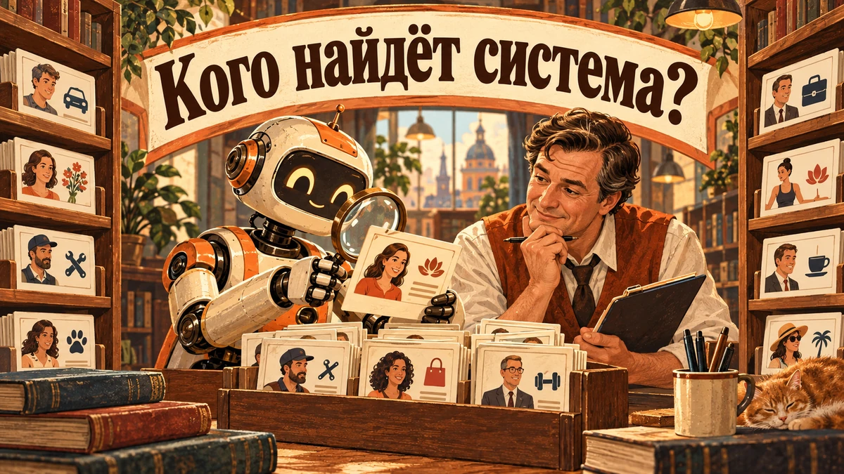 Автотаргетинг для услуги: включать или ограничивать — иллюстрация с надписью «Кого найдёт система?»