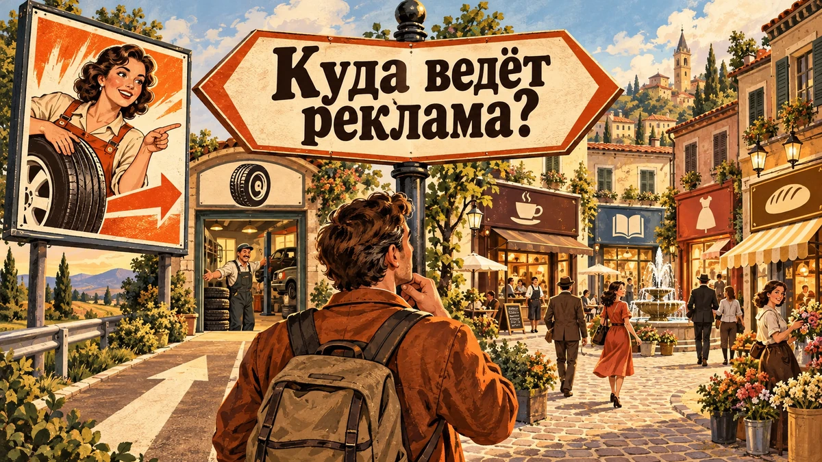 Лендинг под&nbsp;рекламу и&nbsp;главная страница: в&nbsp;чём разница&nbsp;— иллюстрация с&nbsp;надписью «Куда ведёт реклама?»