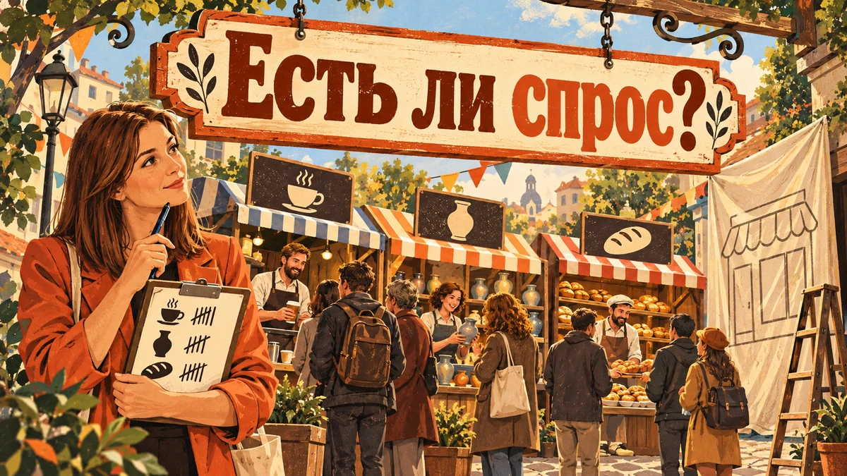 Как&nbsp;оценить спрос на&nbsp;услугу до&nbsp;запуска рекламы&nbsp;— иллюстрация с&nbsp;надписью «Есть&nbsp;ли спрос?»