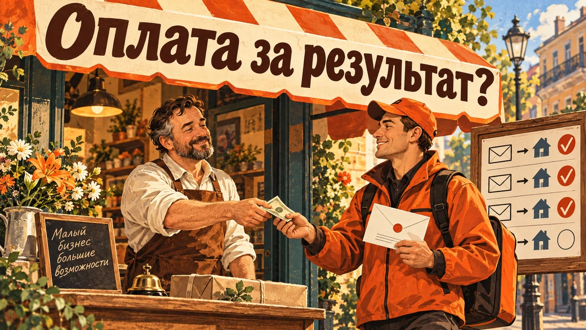 Оплата за&nbsp;конверсии в&nbsp;Директе: когда подходит малому бизнесу&nbsp;— иллюстрация с&nbsp;надписью «Оплата за&nbsp;результат?»