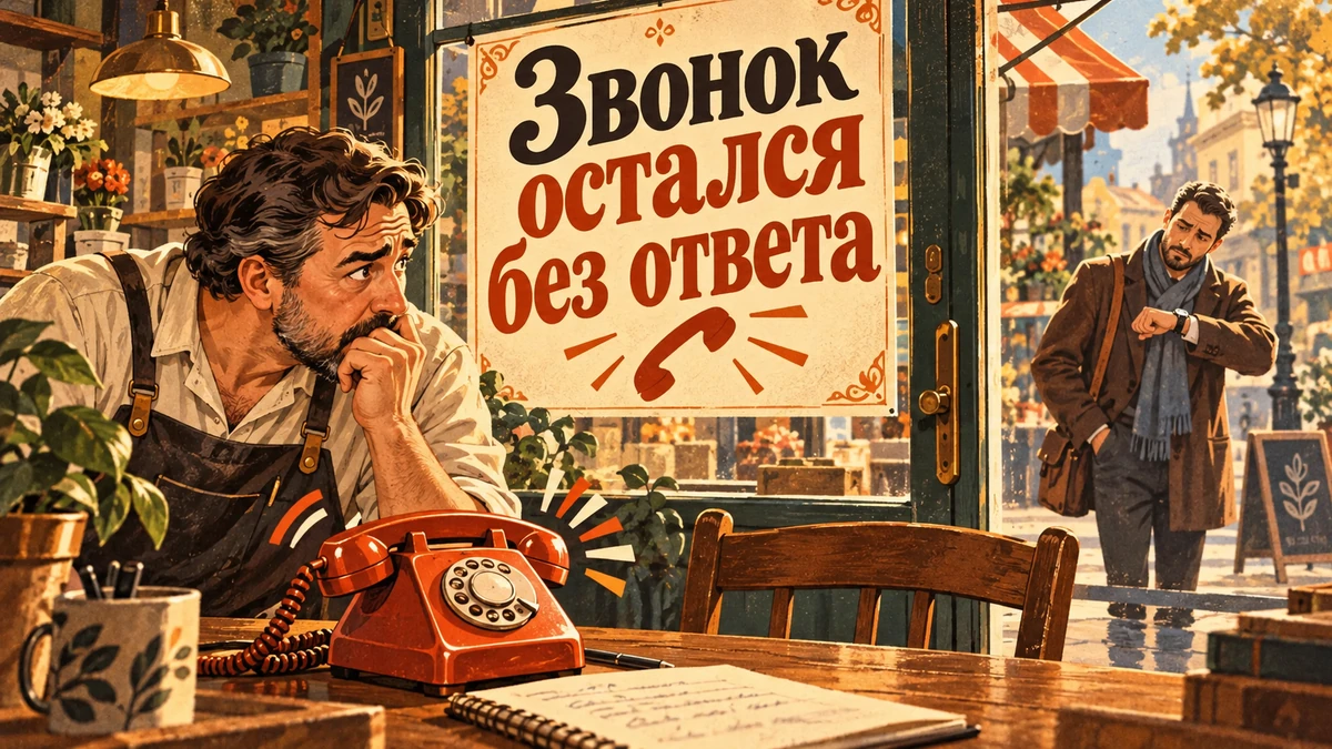 Пропущенные звонки: как&nbsp;посчитать потери&nbsp;— иллюстрация с&nbsp;надписью «Звонок остался без&nbsp;ответа»