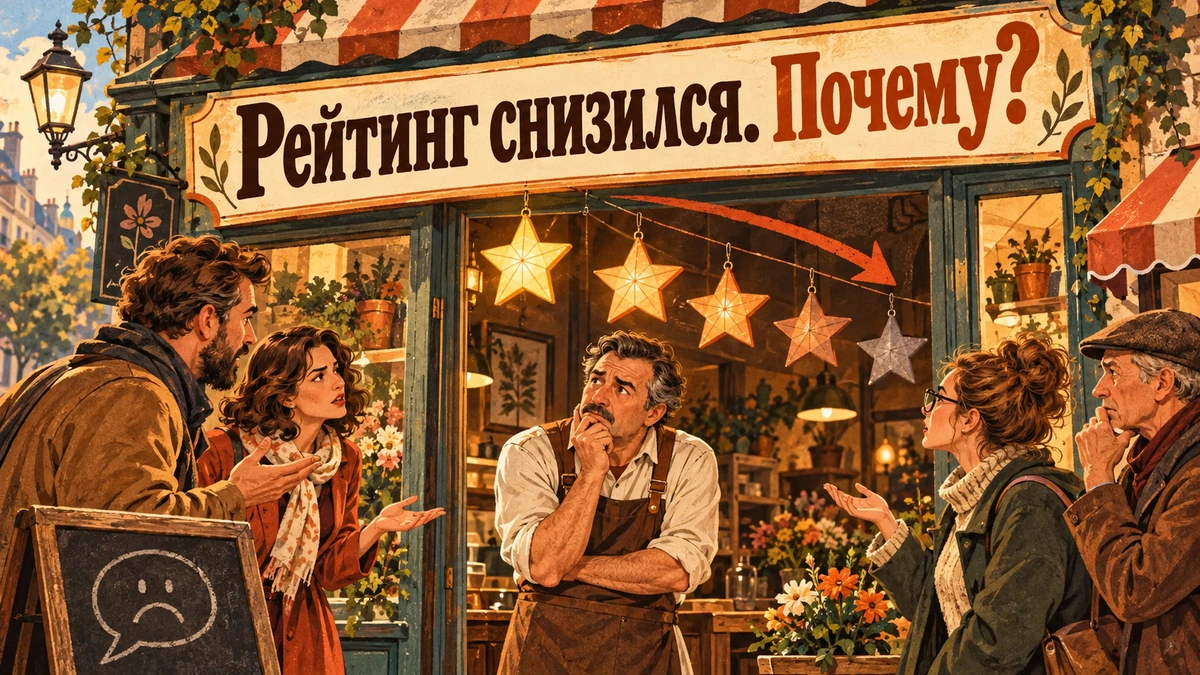 Рейтинг в&nbsp;Картах снизился: что делать&nbsp;— иллюстрация с&nbsp;надписью «Рейтинг снизился. Почему?»