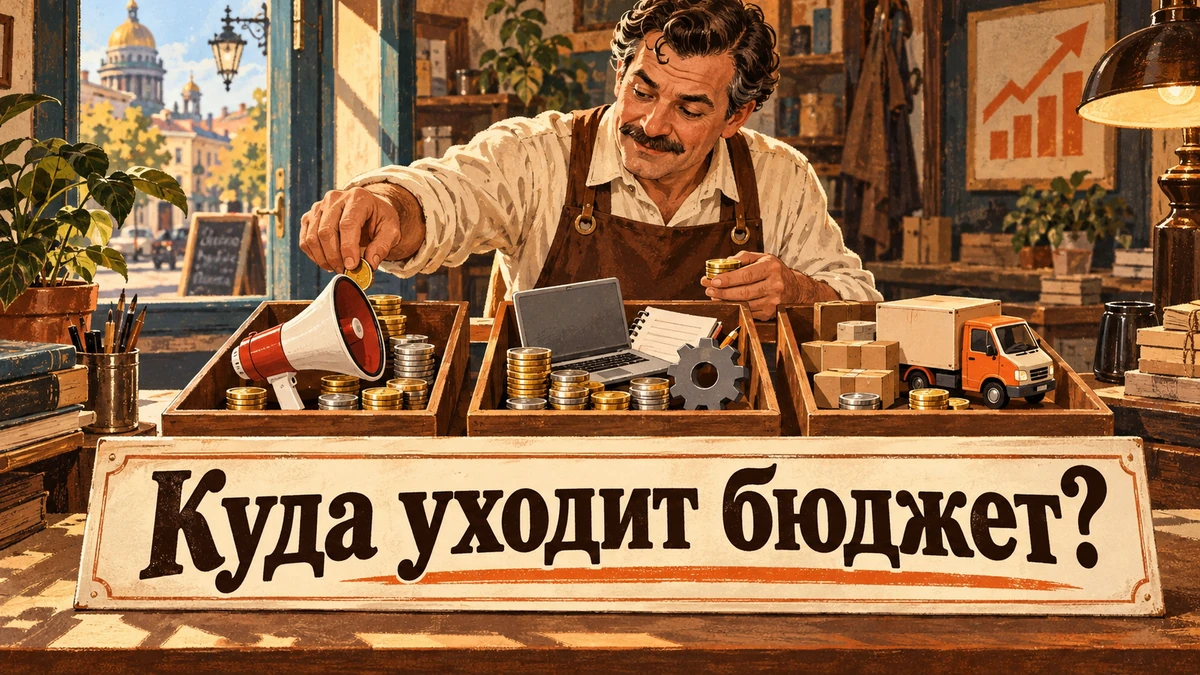 Сколько стоит реклама в Директе: бюджет, ведение и сопутствующие расходы — иллюстрация с надписью «Куда уходит бюджет?»